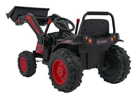 Koparka Traktor na akumulator dla dzieci Czerwony + Ruchome Ramię Łyżka + Pilot + Wolny Start + Radio FM + LED