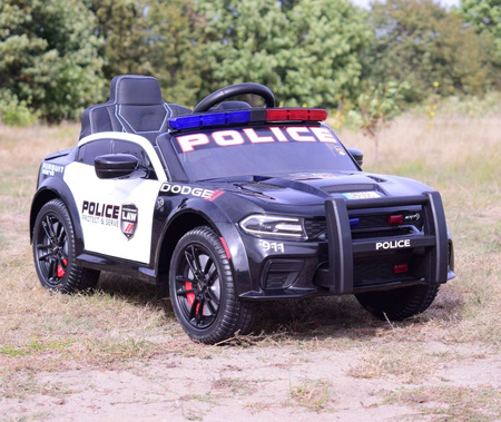AUTO NA AKUMULATOR DODGE CHARGER  POLICJA, KOGUTY, DŹWIĘKI, PILOT/ZB-911