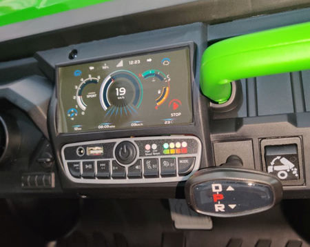 BUGGY 6 KOŁOWY DLA 2 DZIECI, ELEKTRYCZNA WYWROTKA, MIĘKKIE KOŁA, MIĘKKIE SIEDZENIE, 400 WAT/XMX623B