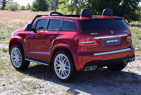 MERCEDES GLS 63,  4 SILNIKI, 2X12 V, MIĘKKIE KOŁA, MIĘKKIE SIEDZENIE DLA 2 DZIECI/HL228