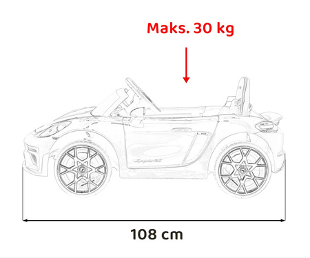 Pojazd Porsche Spyder RS 718 Żółty samochód sportowy