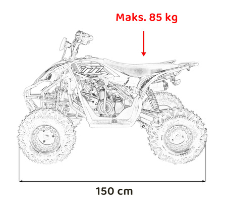 Pojazd Quad Spalinowy DESERT STORM LIFT Pomarańczowy