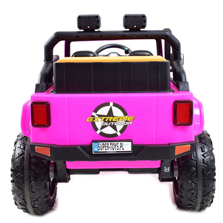 MEGA JEEP 4 SPEED  DLA DZIECKA I DLA RODZICA  4x4, DO 100 kg - STEROWANIE TELEFONEM, WALIZKA - HIT/XB1118