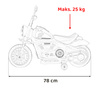 Motorek Chopper FASTER na akumulator dla dzieci Niebieski + Radio FM + Panel audio + LED