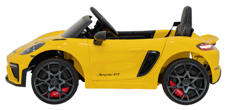 Pojazd Porsche Spyder RS 718 Żółty samochód sportowy