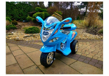 Motorek Trójkołowy BJX-088 elektryczny dla najmłodszych Niebieski + Dźwięki + Światła