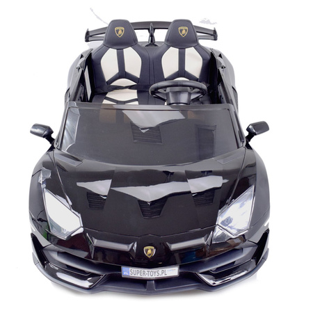 LICENCJONOWANY LAMBORGHINI AVENTADOR SVJ DLA 2 DZIECI FUNKCJA DRIFTU - LAKIER SUPER JAKOŚĆ, MIĘKKIE SIEDZENIE, MIĘKKIE KOŁA/SX2028