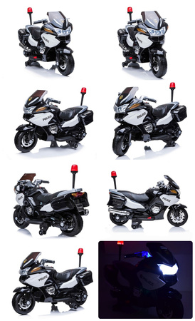 NAJWIĘKSZY SUPER SZYBKI MOTOR  ŚCIGACZ POLICYJNY 118, MIĘKKIE KOŁA, MIĘKKIE SIEDZENIE, GAZ W RĄCZCE, HAMULEC /HZB118