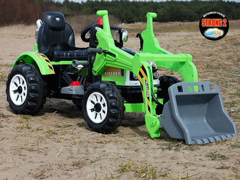 MOCNY TRAKTOR Z ŁYŻKĄ KINGDOM 12V  DWIE PRĘDKOŚCI/JS328A