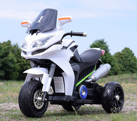 DUŻY MOTOR ŚCIGACZ Z SYMULACJĄ WYDECHU, MIĘKKIE KOŁA  STRONG 2 EXCLUSIVE/6288A