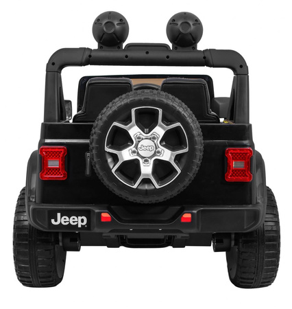 Jeep Wrangler Rubicon terenowy na akumulator dla dzieci Czarny + Pilot + 4x4