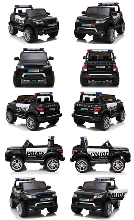JEEP POLICJA 4X4 Z  AMORTYZATORAMI, PILOT,  REDUKTOR/ XMX-601-1