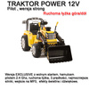 NAJMOCNIEJSZY TRAKTOR Z ŁYŻKĄ I PILOTEM 12V TRZY PRĘDKOŚCI/1005A