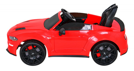 Autko Ford Mustang GT na akumulator dla dzieci Czerwony