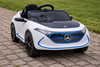 Mercedes Benz AMG EQA dla dzieci Biały + Pilot + 5-punktowe pasy + EVA + Wyświetlacz MP3 + LED