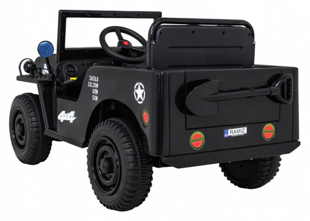 Autko Wojskowe Retro dla dzieci Czarny + Napęd 4x4