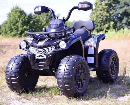 MEGA QUAD NA AKUMULATOR, MIĘKKIE KOŁA, MIĘKKIE SIEDZENIE, AMORTYZATORY/JS009