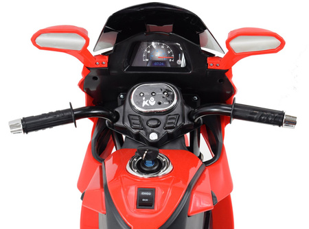 DUŻY MOTOR ŚCIGACZ Z SYMULACJĄ WYDECHU, MIĘKKIE KOŁA  STRONG 2 EXCLUSIVE/6288A
