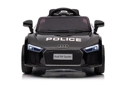 Audi R8 Policja na akumulator dla dzieci + Pilot + EVA + Wolny Start + MP3 LED