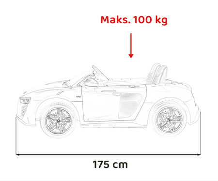 Pojazd Audi Spyder R8 LIFT Niebieski