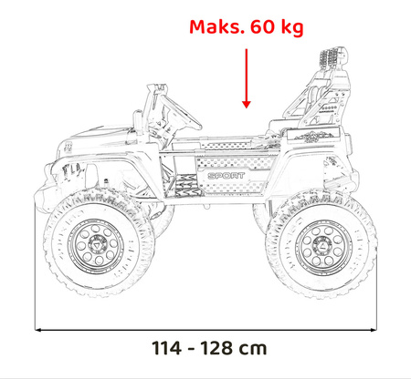 Pojazd Extreme Sport 4x4 Zmienna Wielkość Różowy