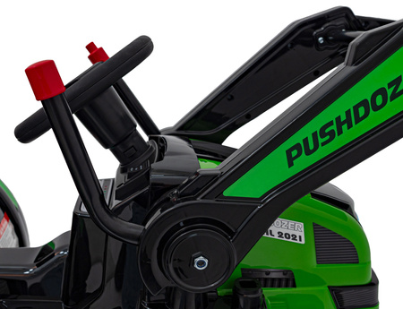 Koparka Traktor na akumulator dla dzieci Zielony + Ruchome Ramię Łyżka + Pilot + Wolny Start + Radio FM + LED