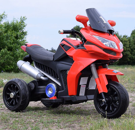 DUŻY MOTOR ŚCIGACZ Z SYMULACJĄ WYDECHU, MIĘKKIE KOŁA  STRONG 2 EXCLUSIVE/6288A