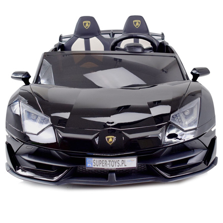 LICENCJONOWANY LAMBORGHINI AVENTADOR SVJ DLA 2 DZIECI FUNKCJA DRIFTU - LAKIER SUPER JAKOŚĆ, MIĘKKIE SIEDZENIE, MIĘKKIE KOŁA/SX2028