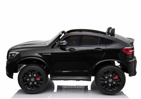 MERCEDES GLC 63S LICENCJA, 4X4, 2x12V, MIĘKKIE KOŁA EVA, MIĘKKIE SIEDZENIE, WALIZKA, FULL OPCJA/XMX608