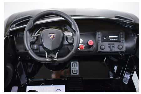 LICENCJONOWANY LAMBORGHINI AVENTADOR SVJ DLA 2 DZIECI FUNKCJA DRIFTU - LAKIER SUPER JAKOŚĆ, MIĘKKIE SIEDZENIE, MIĘKKIE KOŁA/SX2028
