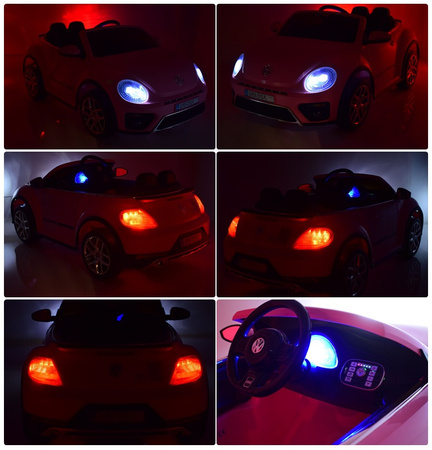 VW BEETLE,  MIĘKKIE SIEDZENIE , MIEKKIE KOŁA, SYSTEM ESW, RADIO FM, BLUETOOTH, ŚWIATŁA AWARYJNE /S303