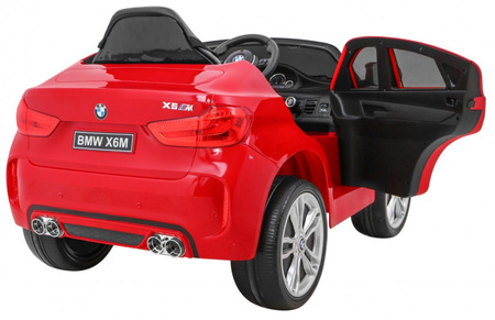 BMW X6M Elektryczne Autko dla dzieci, Czerwony SUV + Pilot