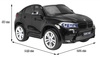 BMW X6M XXL dla 2 dzieci Czarny SUV + Pilot + Ekoskóra
