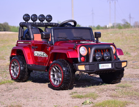 MEGA JEEP  FULLTIME, NAPĘD 4X4,  1X12V ,WOLNY START/ MIĘKKIE KOŁA, FUNKCJA BUJANIA EXCLUSIVE LAKIER/7588