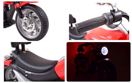 MEGA MOTOR CHOPPER, GAZ W MANETCE, MIĘKKIE SIEDZENIE/BLF916