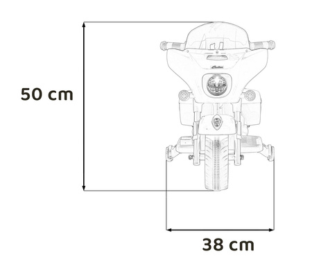 Pojazd Chopper INDIAN Biały motocykl dla dziecka