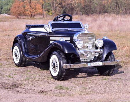 MERCEDES  RETRO TYP 540K DLA DZIECKA I DLA RODZICA, MIĘKKIE KOŁA EVA, MIĘKKIE SIEDZENIE,  FULL OPCJA/A200