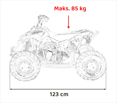 Pojazd Quad Spalinowy RENEGADE HIPERFECT 110CC Żółty