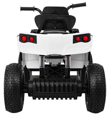Quad ATV Air na akumulator dla dzieci Biały + Koła pompowane + Radio MP3 + Wolny Start
