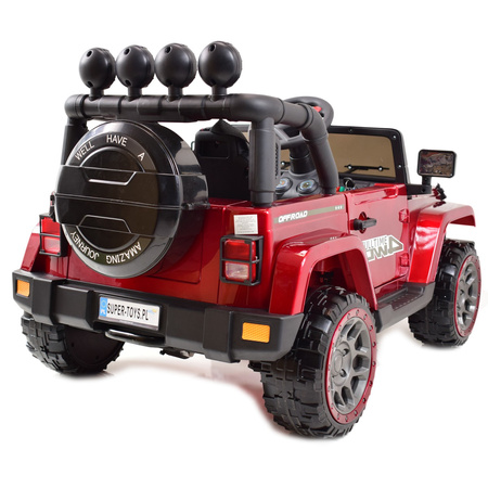 MEGA JEEP  FULLTIME, NAPĘD 4X4,  1X12V ,WOLNY START/ MIĘKKIE KOŁA, FUNKCJA BUJANIA EXCLUSIVE LAKIER/7588