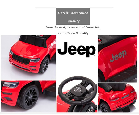 JEŹDZIK, PCHACZ, ODPYCHACZ, POJAZD NA AKUMULATOR- JEEP CHEROKEE,  DASZEK ,DŹWIĘKI/JQ606