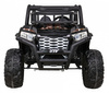 Buggy UTV Terenówka dla dzieci Czarny + Pilot + Bagażnik + Wolny Start + EVA + MP3 LED