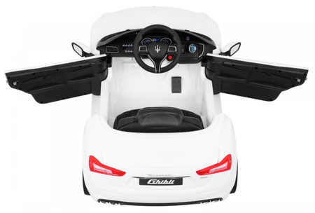 Maserati Ghibli na akumulator dla dzieci Biały + Pilot