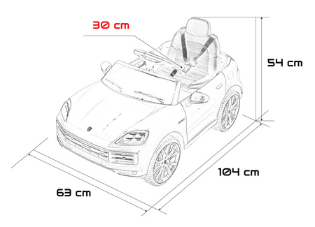 Pojazd Porsche Cayenne Czerwony