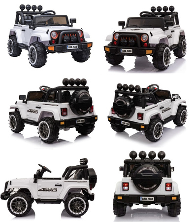 MEGA JEEP  FULLTIME, NAPĘD 4X4,  1X12V ,WOLNY START/ MIĘKKIE KOŁA,  FUNKCJA BUJANIAEXCLUSIVE/7588