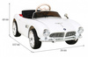 Autko BMW 507 Retro elektryczne dla dzieci Biały roadster