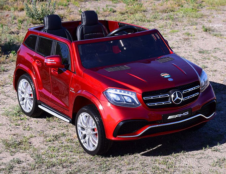 MERCEDES GLS 63,  4 SILNIKI, 2X12 V, MIĘKKIE KOŁA, MIĘKKIE SIEDZENIE DLA 2 DZIECI/HL228