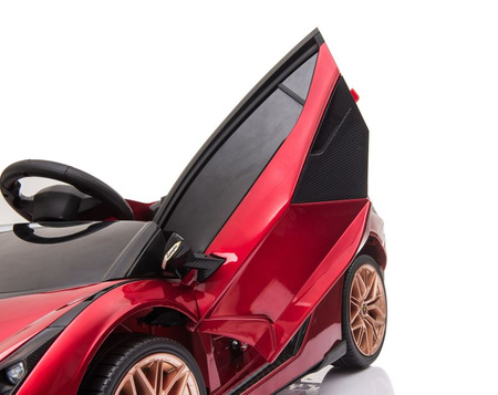 ORYGINALNE LAMBORGHINI SIAN, MIĘKKIE KOŁA, MIĘKKIE SIEDZENIE,  FUNKCJA BUJANIA - FULL OPCJA /QLS6388