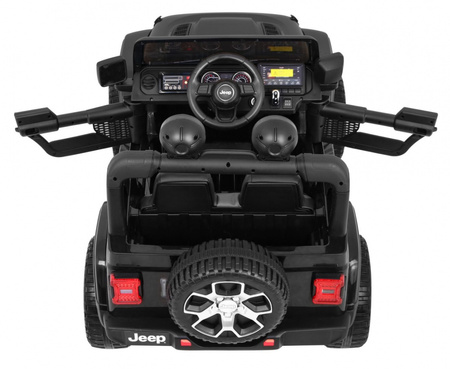 Jeep Wrangler Rubicon terenowy na akumulator dla dzieci Czarny + Pilot + 4x4