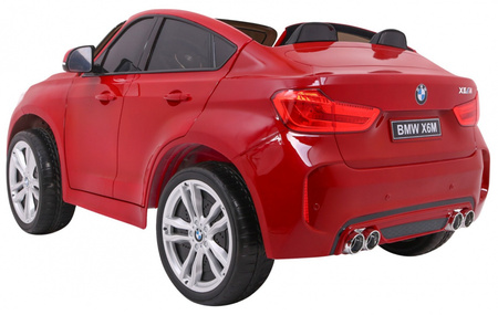 SUV BMW X6M XXL dla 2 dzieci Lakier Czerwony + Pilot + Ekoskóra